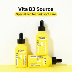 TIAM Vita B3 Source, Vitamin Serum Niacinamide   Alpha-Arbutin Blend, Whitening Serum, Moisturizing Face Serum Korea, Serum Moisturizer, Niacinamide Serum for Face (1.35 Fl. oz)