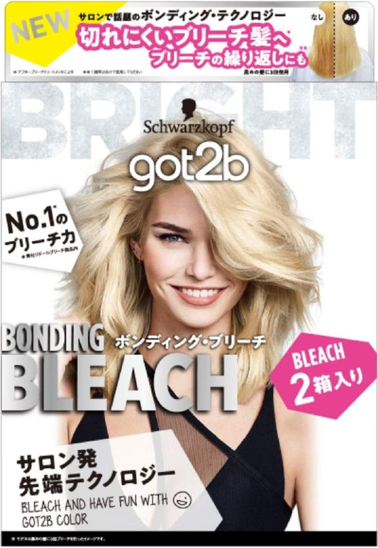 Schwarzkopf Quasi-Drug got2b Gottooby Bonding Bleach 2 BoxesSalon Talk for Damageless Bleached Hair.Care Bleached by Afterbreach Treatment Hair Color