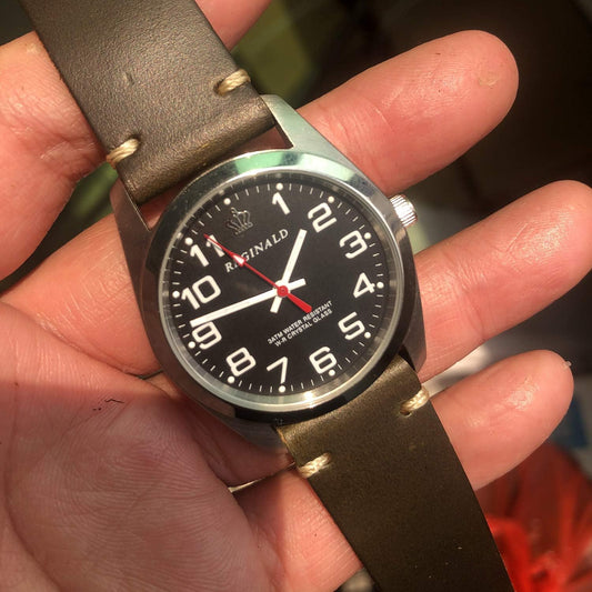 Watch Band Leather Watch Replacement Band Soft Horween Chrome Excel Leather Material Quick Release Genuine Leather Band 2mm Thickness 18/19/20/21/22mm Vintage Leather Strap