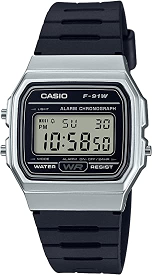 Casio F91W-1 Classic Resin Strap Digital Sport Watch, white