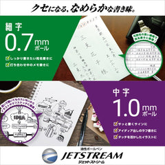 Mitsubishi Pencil Oil-Based Ballpoint Pen Jet Stream 5 Pieces 0.38 Black Easy to Write SXN150385P.24