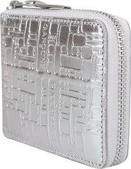 Bifold Wallet Men's Round Zipper SA7100EG Silver Parallel Import