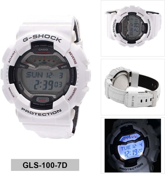 CASIO Casio G-SHOCK GLS-100-7 White G-LIDE (G Ride) Synthetic Leather Band G-Shock G-Shock Overseas Model Men's Watch Clock Reimported