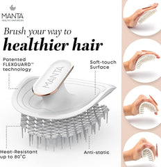 Manta Hair Brush, Original White Brush, Women's, Men's