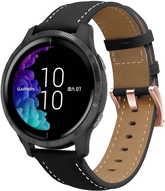 Watch Strap, 0.7 inch (18 mm), 0.8 inch (20 mm), Waterproof and Sweatproof, Quick Release Genuine Leather Watch Strap