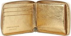 Comme des Garcons Wallet Bifold Round Zipper GOLD AND SILVER WALLET SA7100G Gold Parallel Import