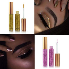 Glitter Eyeliner Color Eyeliner Set, Liquid Brush Pen, Eyeliner, Color Eyeliner, Waterproof, Long Lasting, Colorful, Western Style, Portable, Easy to Use (10 Pieces/Set)