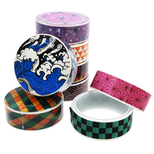 Japanese Masking Tape, Mask, 8 Patterns, Set of 1 Each