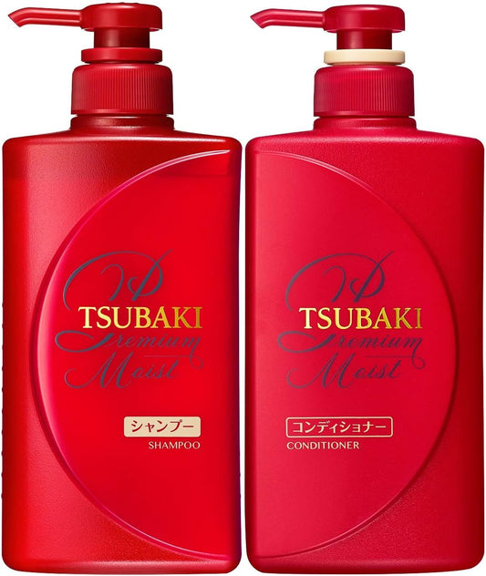 [Japanese Shampoo and Conditioner] TSUBAKI Premium Moist Experience Set (Shampoo   Conditioner) Fresh Floral Fruity Scent 2 Pieces Assorted