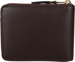 SA7100 Bifold Wallet, Round Zipper, Classic, Brown, Braun