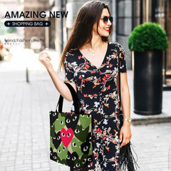 Tote Bag Shoulder Bag Comme Des GarÇons Play Women Fashionable Popular Large Capacity Shopping Bag Suitable for All Occasions