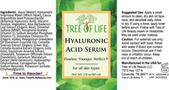 First Landing in Japan Tree of Life Beauty "Genuine Foreign Cosmetics" Serum "Water Retention, Moisturizing, Moisturizing, Tightness Insufficiency, Intensive Care" Hyaluronic Acid Serum (2 oz/60 ml)