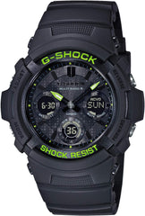 Casio AWG-M100 Series G-Shock Radio Solar Wristwatch, Limited Edition / Black and Yellow Series, Resin Band