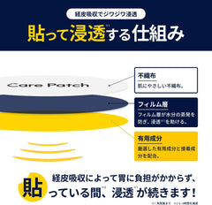 Paste Turmeric CarePatch (Care Patch) Stick Patch Turmeric Ornithine Freshwater Clam Taurine Made in Japan (1 bag / 2 pieces)