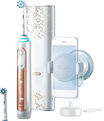 Braun D7015266XCMRG Oral B Genius 1000 Electric Toothbrush, Rose Gold, App Linked Position (Overseas Voltage Compatible)