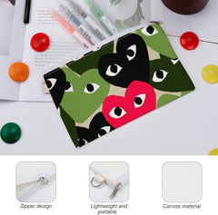 Comme Des GarÇons Play Large Capacity Coin Purse, Convenient to Carry, Canvas Wallet, Small Item, Fashionable, Cute, Popular Product