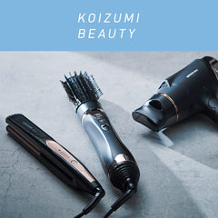 Koizumi KHC-5040/K Curling Dryer, Negative Ion, Large Airflow, 1000 W, Automatic Switching, 2 Types of Brushes, Hair Set, Black