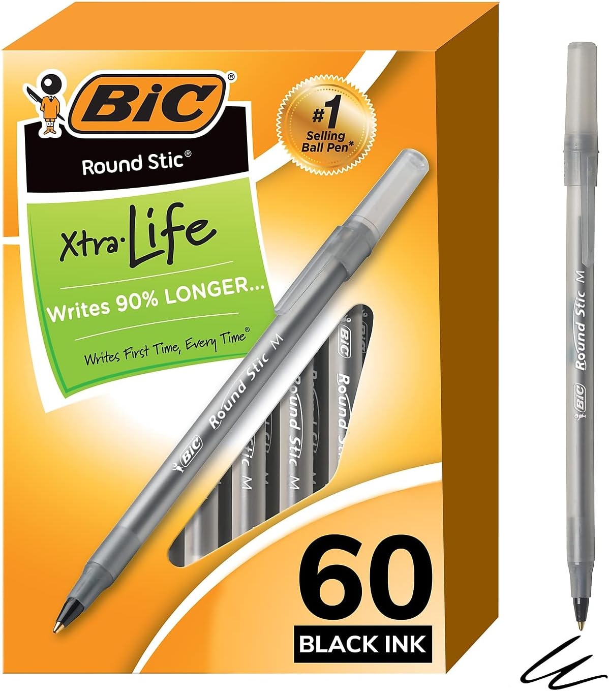 BIC CIRCULAR STICK Long life ballpoint pen medium point 60 Count