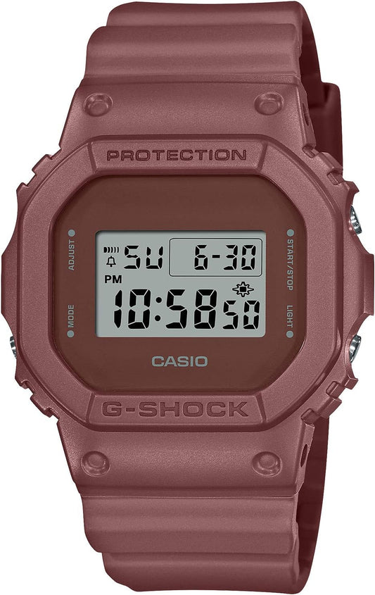 Casio DW-5600ET-5JF Men's Wristwatch, Brown, Limited Edition / Earth Toned Color Series (Red Brown), G-SHOCK Single Item