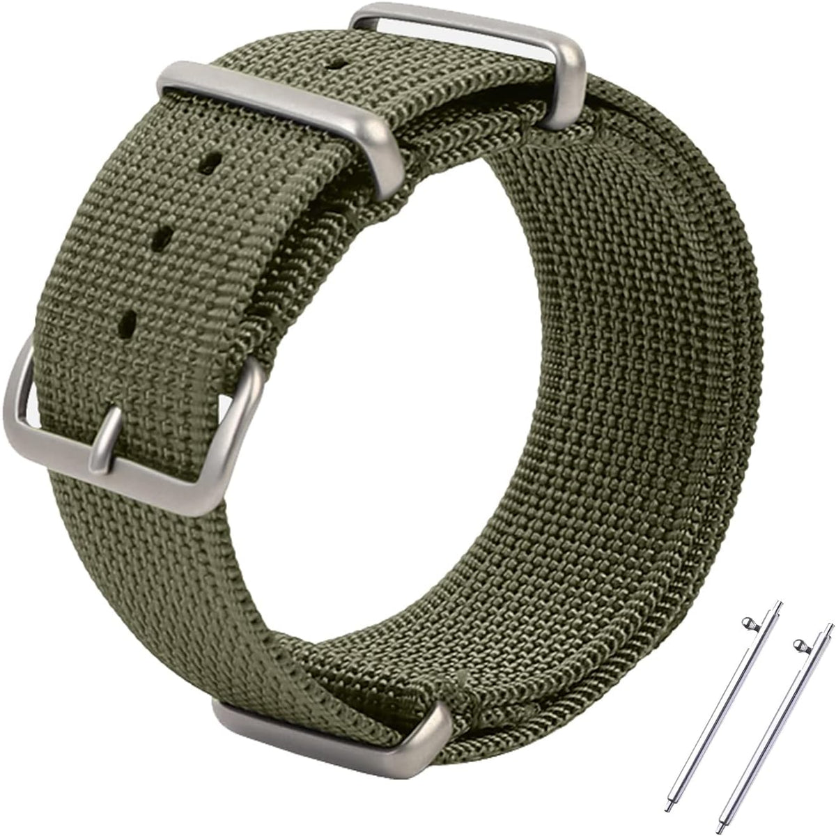 Watch Band, 0.71, 0.8, 0.9 inches (18, 20, 22 mm), Nylon Braided Premium Band, Lightweight Fit, Breathable, Quick Drying, Easy Installation, 4 Color Choice