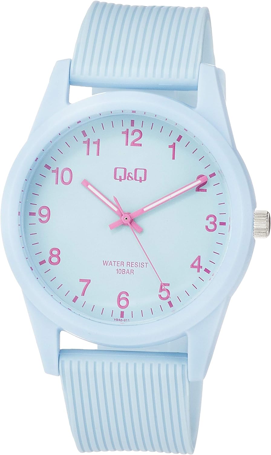 Citizen Q Q VS40-011 Women's Watch, Analog Waterproof, Urethane Strap, Blue, blue, Quartz Watch, Water Resistant to 10 ATM, Simple