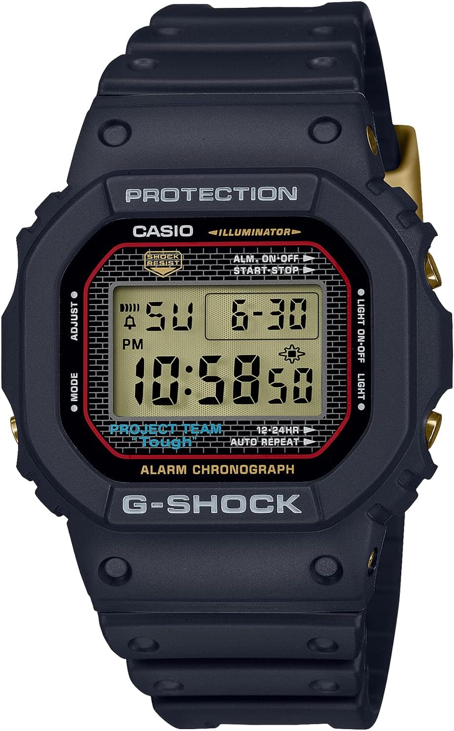 Casio G-Shock 40th Anniversary DW-5040PG-1JR Men's Wristwatch, Black, Limited Edition (40th Anniversary Model RECRYSTALLIZED SERIES) / DW-5000 (Metal Case, Screw Back)