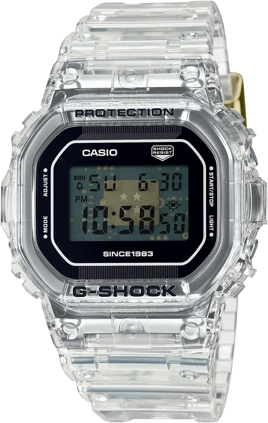 Casio DW-5600 Series Wristwatch, Limited Edition (40th Anniversary Clear Remix series) / DW-5000 (Metal Case, Screw Back), Bracelet Type