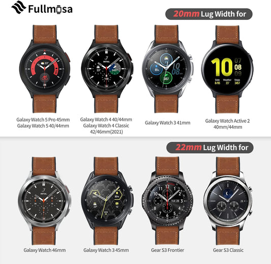 Genuine Leather Watch Band, Genuine Leather Watch Strap, 0.9 inches (22 mm), 0.8 inches (20 mm), Smartwatch Band, Silicone, Business Style, Breathable, Flexible, Men's, Women's, Please Check the Model Number Chart