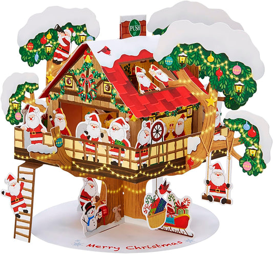 Sanrio Christmas Card Melody-Card Tree House WE WISH YOU A MERRY CHRISTMAS Greeting Card International Shipping JXPM 1-3 SANRIO 526851