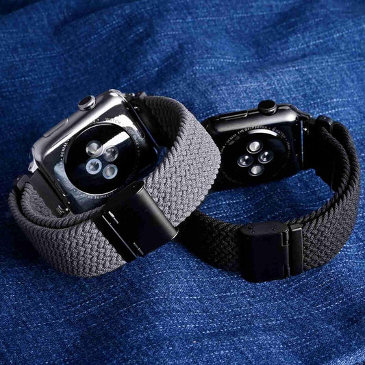 Watch Band, 0.7 inch (18 mm), 0.75 inch (19 mm), 0.8 inch (20 mm), 0.8 inch (21 mm), 0.9 inch (22 mm), Nylon Watch Strap, Stepless Adjustment, Smart Watch Replacement Band, Set of 2