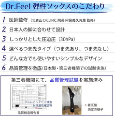 Doctor Supervised Dr. Feel Elastic Socks - Soft to Wear- Cotton Blend Material with Toe (1 Pair)