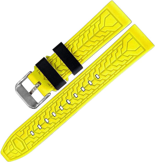 Silicone Watch Band, 0.8 inch (20 mm), 0.9 inch (22 mm), 0.9 inch (24 mm), 26 mm, Rubber Watch Band, Quick Release Sporty Rubber Replacement Strap, Replacement Tool and Instruction Manual Included