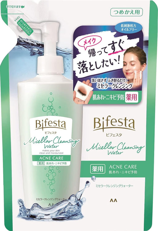 Bifesta Quasi Drug, Micellar Cleansing Water, Control Care, Wiping Type, Alcohol-free, Oil-free, Fragrance-free, Refill, 12.2 fl oz (360 ml)