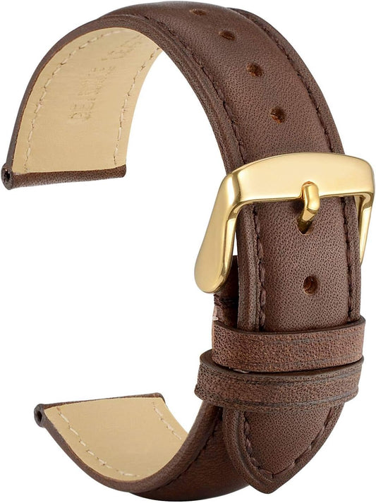 Leather Watch Band 0.5 inches (14 mm), 0.6 inches (16 mm), 0.7 inches (18 mm), 0.7 inches (19 mm), 0.8 inches (20 mm), 0.8 inches (21 mm), 0.9 inches (22 mm), 0