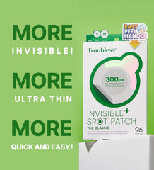 Trouble-less Invisible Spot Patch classic HYDROCLLOIDAL ACNE ACNE PATCH Ultra-Thin Spot Clear Patch Easy Peel Handle Daytime 96 patches (96 packs)