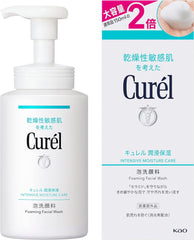 Curel Moisturizing Foaming Facial Cleanser, Large Size, 10.1 fl oz (300 ml)