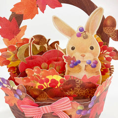 Sanrio Message Card Autumn Rabbit in a Basket Greeting Card Can be shipped overseas AU 14-3 SANRIO 012751