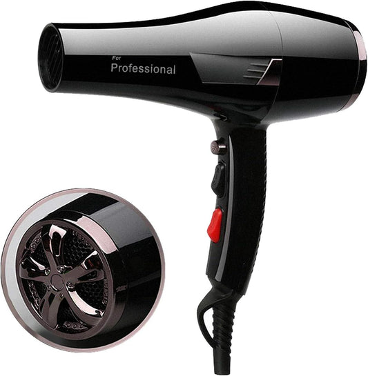 Hair Dryer, Professional Salon, Commercial Use, Home Use, Popular Ranking: Large Air Flow 2.8 m³/min! Quick Drying, 2 Piece Set of 2,000 W Nozzles, Negative Ion Dryer, 3 Temperature   Air Volume Adjustment, Black