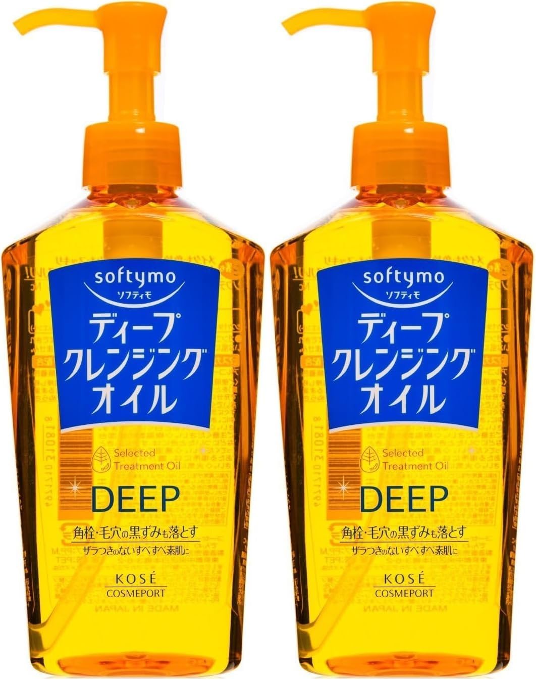 Kose Softymo Deep Cleansing Oil 230ml Set, Bulk Purchase (2 Pieces) Softymo Yellow, Main Unit 8.1 fl oz (230 ml)