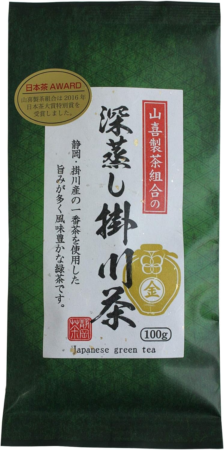 Juroen Yamaki Tea Association Deep Steamed Kakegawa Tea Gold 3.5 oz (100 g) x 3 Bags Leaf