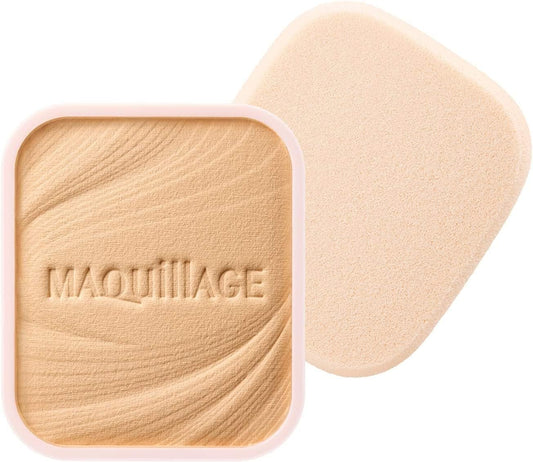 MAQUILLAGE Dramatic Powdery EX Foundation (Refill), Unscented, Ochre 10, Slightly Light, 0.3 oz (9.3 g), Launched 2021