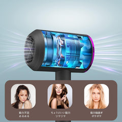 Newly released in September 2023 Hair dryer, large airflow, quick drying, negative ions, constant temperature of 57C, 3-level adjustment, lightweight, hair dryer with nozzle, for home use/hair salon/travel use, gift