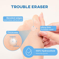 NOLAHOUR Spot Eraser Blue 100% Pure Hydrocolloid Patch Ultra Thin Low Profile Makeup 63 Pack Acne Patches Acne Patches