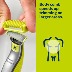 Philips Norelco OneBlade Face + Body Hybrid Electric Trimmer Shaver QP2630/70