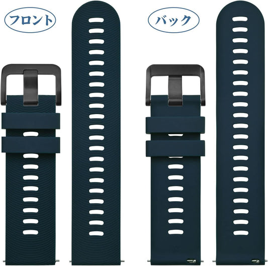Watch Strap, Rubber, 0.7 inches (18 mm), 0.8 inches (20 mm), 0.9 inches (22 mm), Silicone Watch Band, Quick Release, Stylish, Rubber Replacement Strap