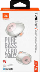 JBL TUNE120 TWS Fully Wireless Earphones, Bluetooth Compatible, Pink, JBLT120TWSPIK