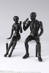 S.H. Figuarts Body-kun DX Set 2 (Solid Black Color Ver.) Approx. 5.9 inches (150 mm), ABS   PVC Action Figure