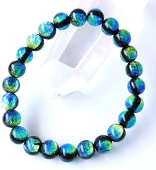 Glowing Keramarin Firefly Glass Bracelet, 0.3 inch (8 mm), Okinawa Souvenir, Keylama Islands