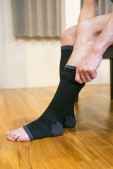 Men’s Compression Socks, Open Toe, For Men, , , black,