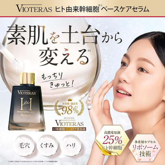 VIOTERAS HSC Serum Serum, 0.7 fl oz (20 ml), Approx. 1 Month Work, Human Stem Cell Serum, Aging Care, Skin Care, Made in Japan